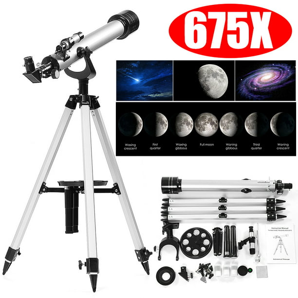 Astronomy Refractor Telescope with Retractable Tripod,Travel Telescope for Kids & Astronomy Beginners,Astronomy Telescopes for Moon Planets and Stargazing Gifts A 